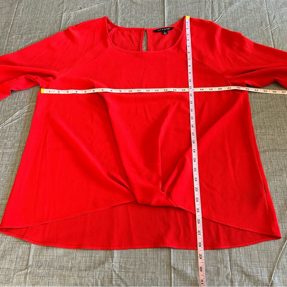 Women's Red Blouse - Picture 10 of 11